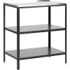 Ulkokalusteet<Beliani Ulkokeittion Saareke Teras 2 Hyllya Musta 80 X 50 Cm Vilama