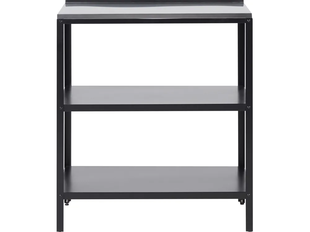 Ulkokalusteet<Beliani Ulkokeittion Saareke Teras 2 Hyllya Musta 80 X 50 Cm Vilama