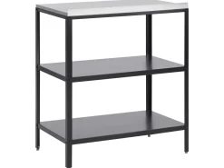 Ulkokalusteet<Beliani Ulkokeittion Saareke Teras 2 Hyllya Musta 80 X 50 Cm Vilama