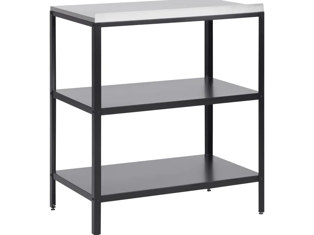 Ulkokalusteet<Beliani Ulkokeittion Saareke Teras 2 Hyllya Musta 80 X 50 Cm Vilama