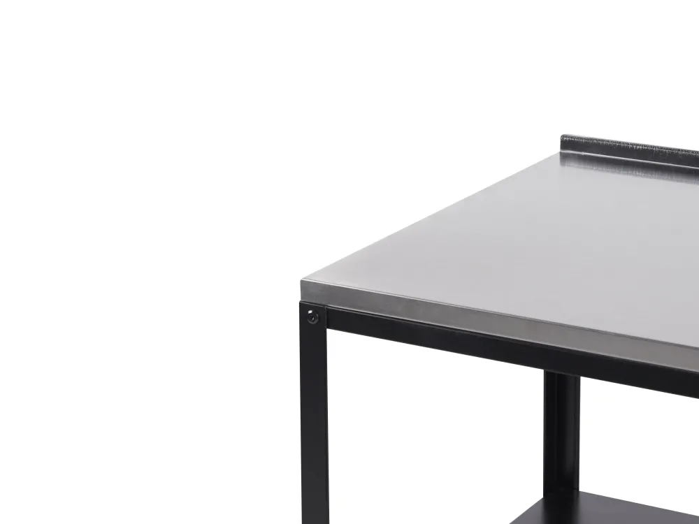 Ulkokalusteet<Beliani Ulkokeittion Saareke Teras 2 Hyllya Musta 80 X 50 Cm Vilama