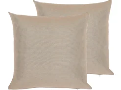 Best Sale Beliani Ulkokoristetyyny Hiekanruskea 40 X 40 Cm 2 Kpl Palairos