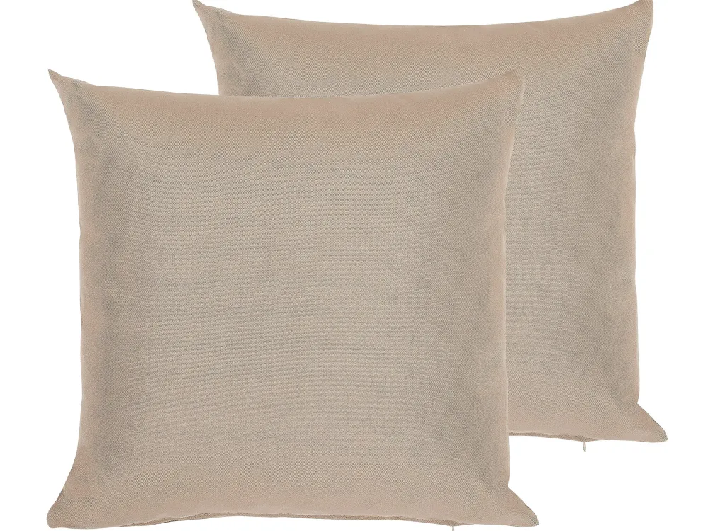 Best Sale Beliani Ulkokoristetyyny Hiekanruskea 40 X 40 Cm 2 Kpl Palairos