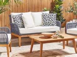 Tekstiilit<Beliani Ulkokoristetyyny Musta/Valkoinen 45 X 45 Cm 2 Kpl Karditsa