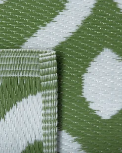 Store Beliani Ulkomatto Kaksipuolinen Tummanvihrea 120 X 180 Cm Pune