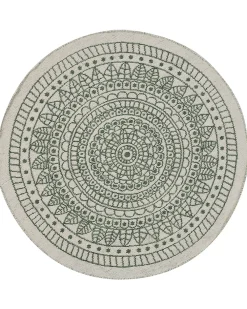 Best Sale Beliani Ulkomatto Kaksipuolinen Vihrea/Valkoinen 140 Cm Yalak