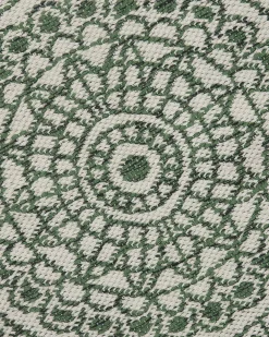 Best Sale Beliani Ulkomatto Kaksipuolinen Vihrea/Valkoinen 140 Cm Yalak