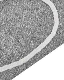 Best Sale Beliani Ulkomatto Kangas Harmaa 140 X 200 Cm Yavu