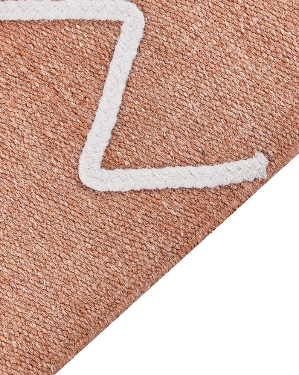 Best Beliani Ulkomatto Kangas Vaalea Punainen 140 X 200 Cm Yavu