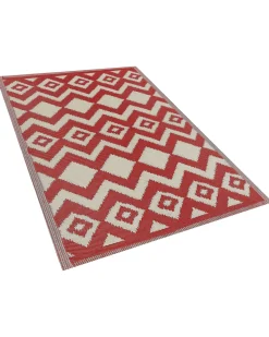 Best Beliani Ulkomatto Punainen 120 X 180 Cm Dewas