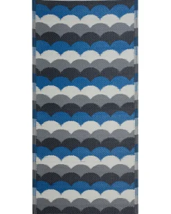 Matot<Beliani Ulkomatto Sininen/Harmaa 90 X 180 Cm Bellary