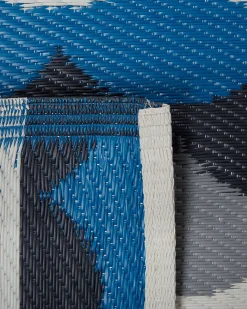 Matot<Beliani Ulkomatto Sininen/Harmaa 90 X 180 Cm Bellary