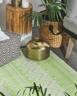 Matot<Beliani Ulkomatto Vaaleanvihrea 120 X 180 Cm Nagpur