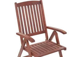 Flash Sale Beliani Ulkoruokailuryhma 6-Istuttava Akaasiapuinen Terrakotan Varisilla Pehmusteilla Toscana