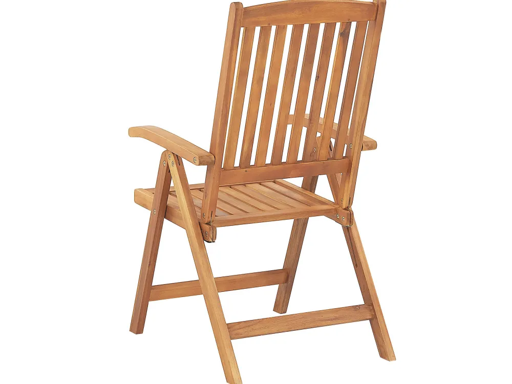 Flash Sale Beliani Ulkoruokailuryhma 6-Istuttava Akaasiapuinen Ruskeanharmailla Pehmusteilla Java