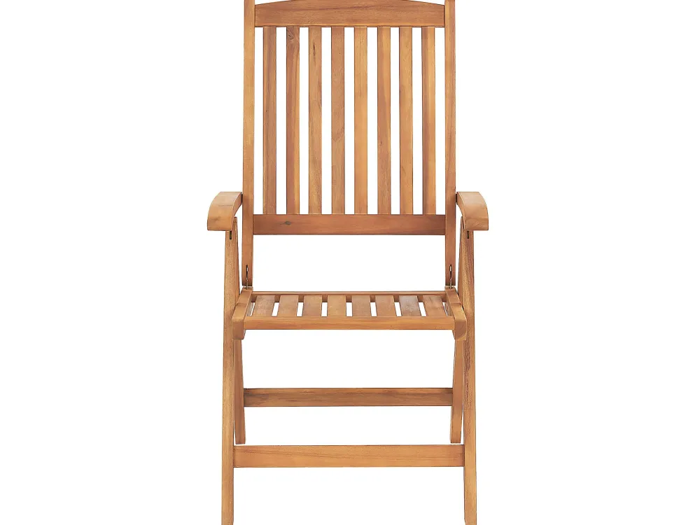 Flash Sale Beliani Ulkoruokailuryhma 6-Istuttava Akaasiapuinen Ruskeanharmailla Pehmusteilla Java