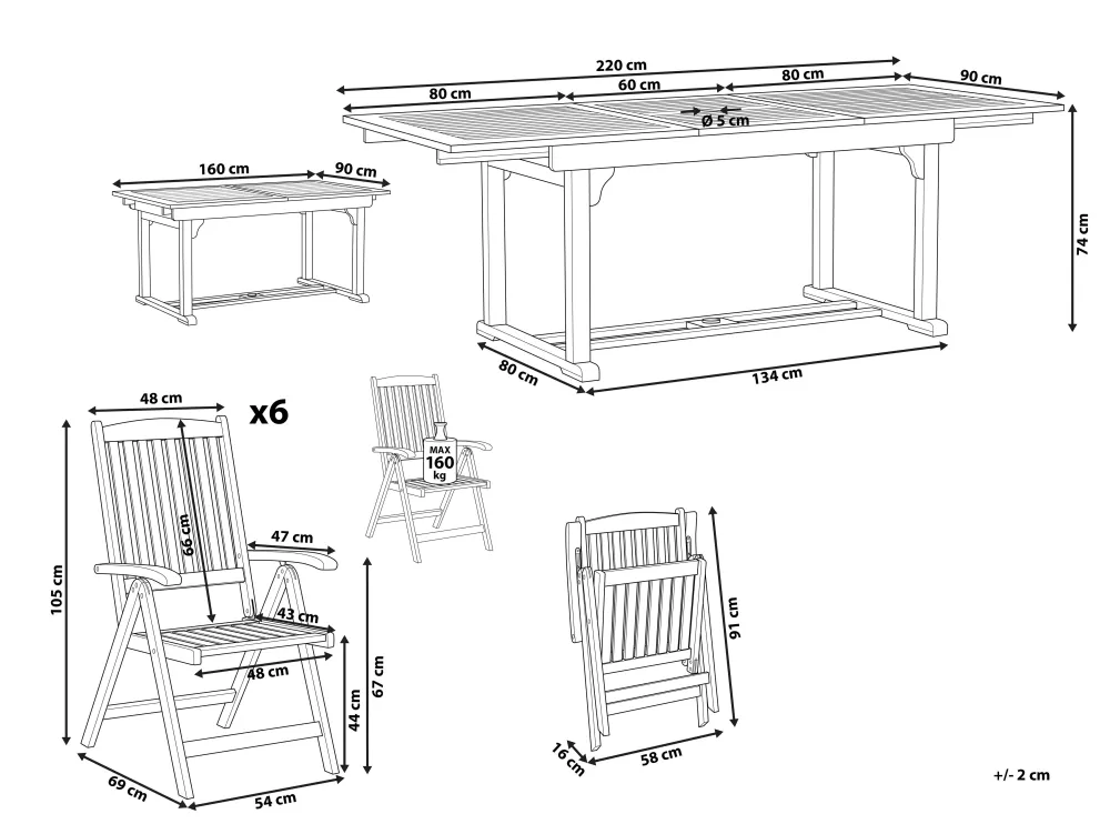 Ulkokalusteet<Beliani Ulkoruokailuryhma 6-Istuttava Vaalea Puu Java