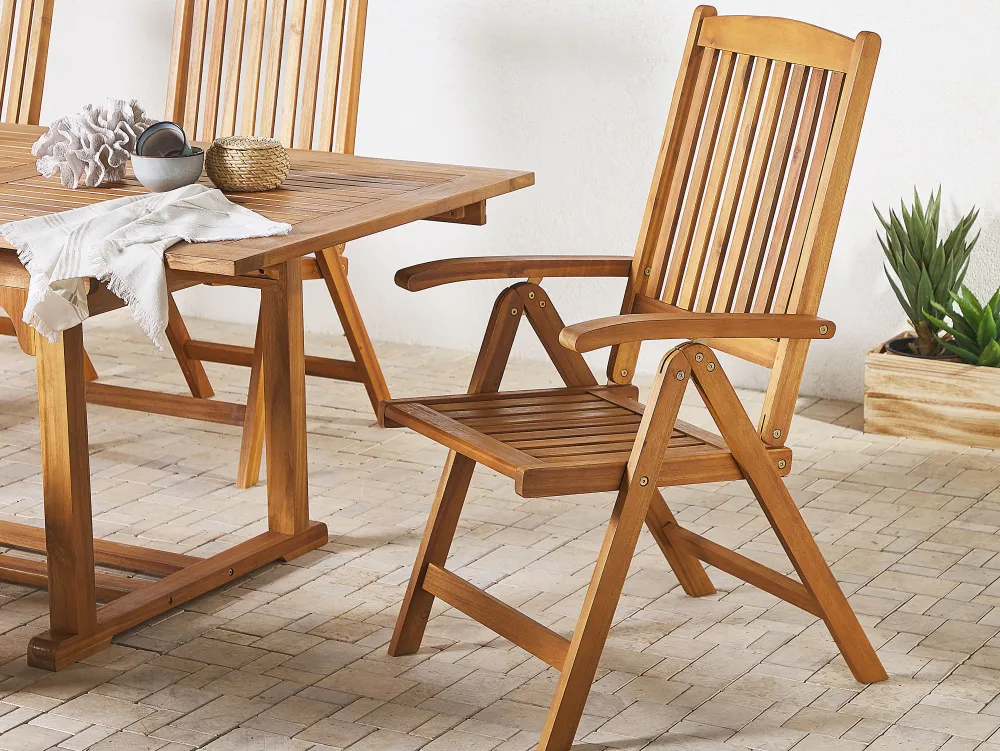 Ulkokalusteet<Beliani Ulkoruokailuryhma 6-Istuttava Vaalea Puu Java