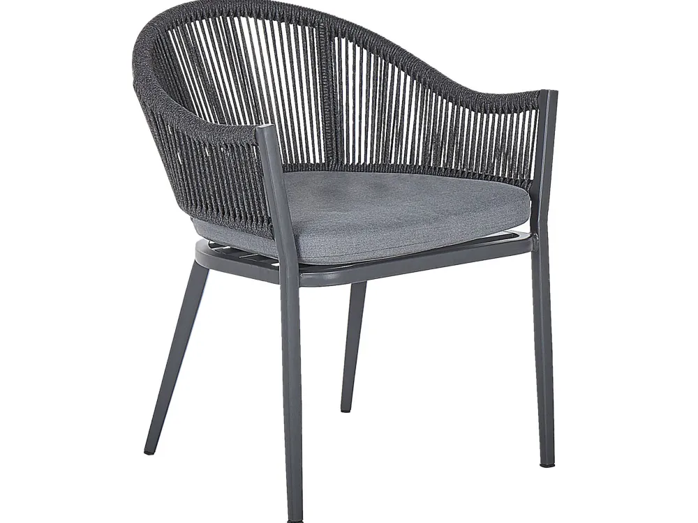 Ulkokalusteet<Beliani Ulkoruokailuryhma Metallinen Harmaa Mileto