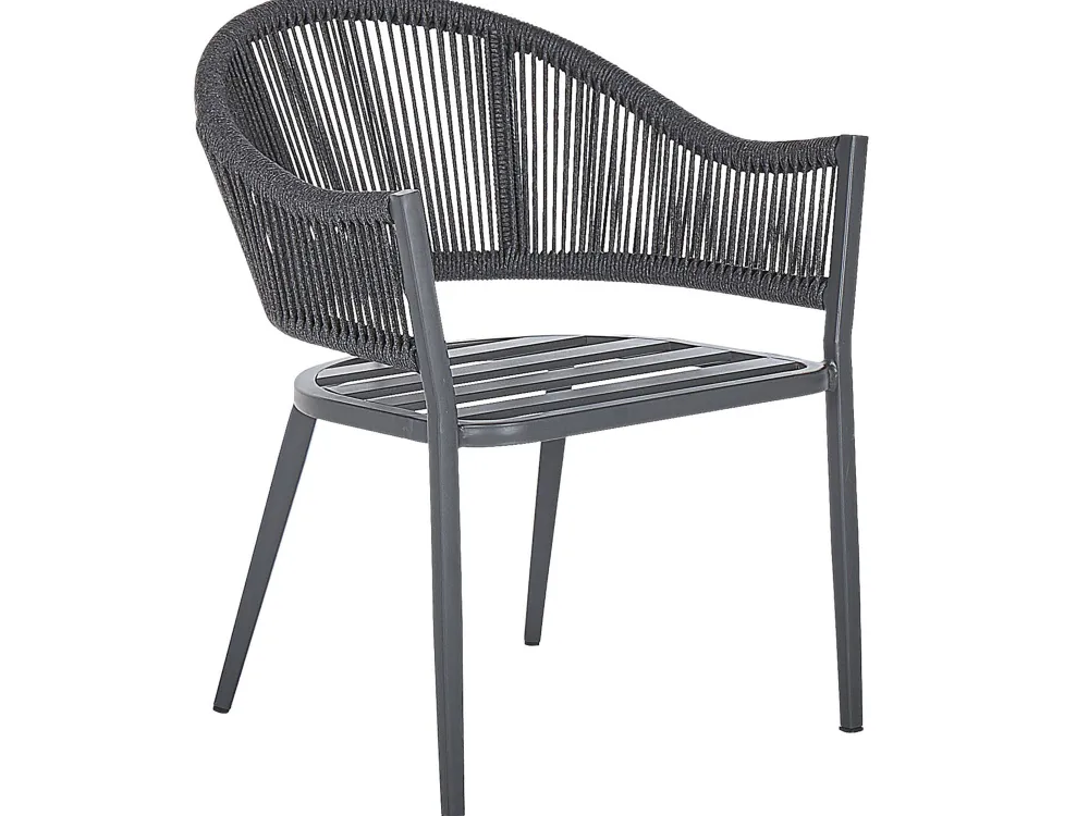 Ulkokalusteet<Beliani Ulkoruokailuryhma Metallinen Harmaa Mileto