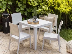 Best Beliani Ulkoruokailuryhma Valkoinen Fossano