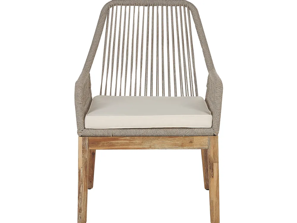 Ulkokalusteet<Beliani Ulkoruokaryhma 6-Isttuttava Valkobeige Olbia