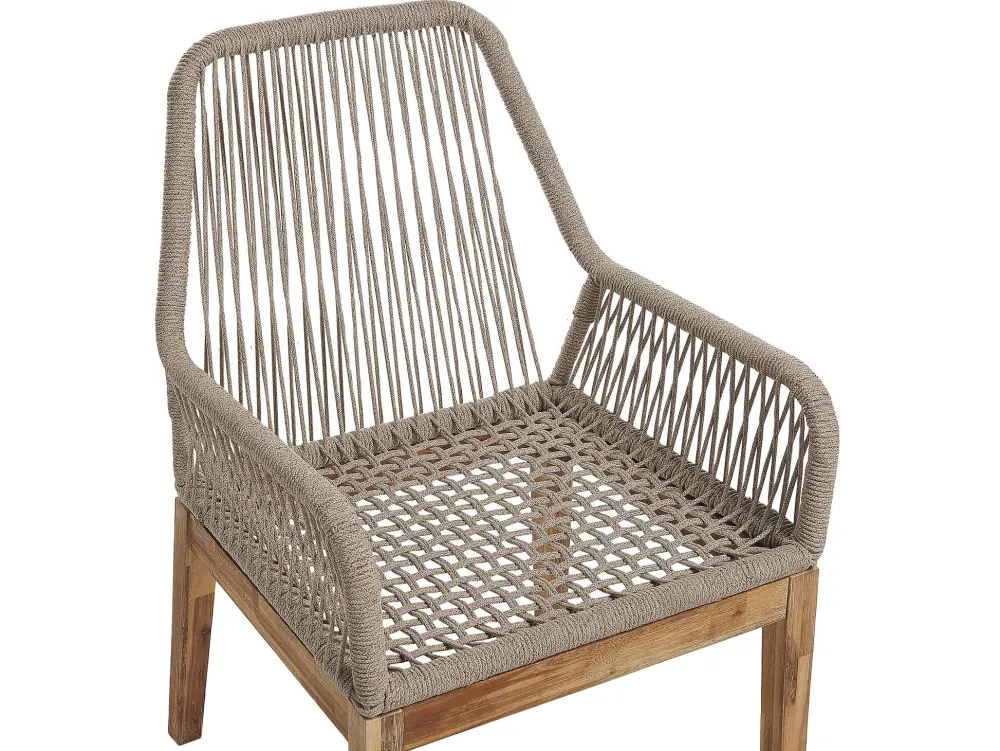 Ulkokalusteet<Beliani Ulkoruokaryhma 6-Isttuttava Valkobeige Olbia