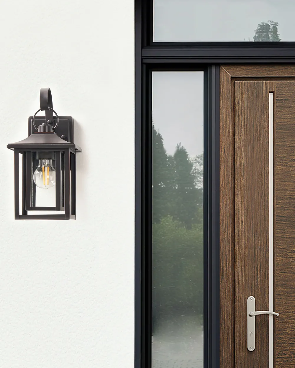 Valaisimet<Beliani Ulkoseinavalaisin Musta Almond