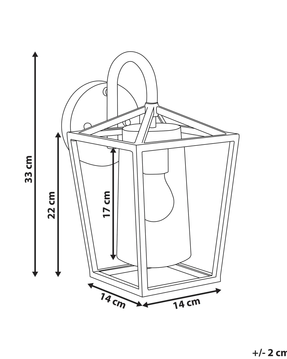 Flash Sale Beliani Ulkoseinavalaisin Rauta Kulta/Musta Ordie
