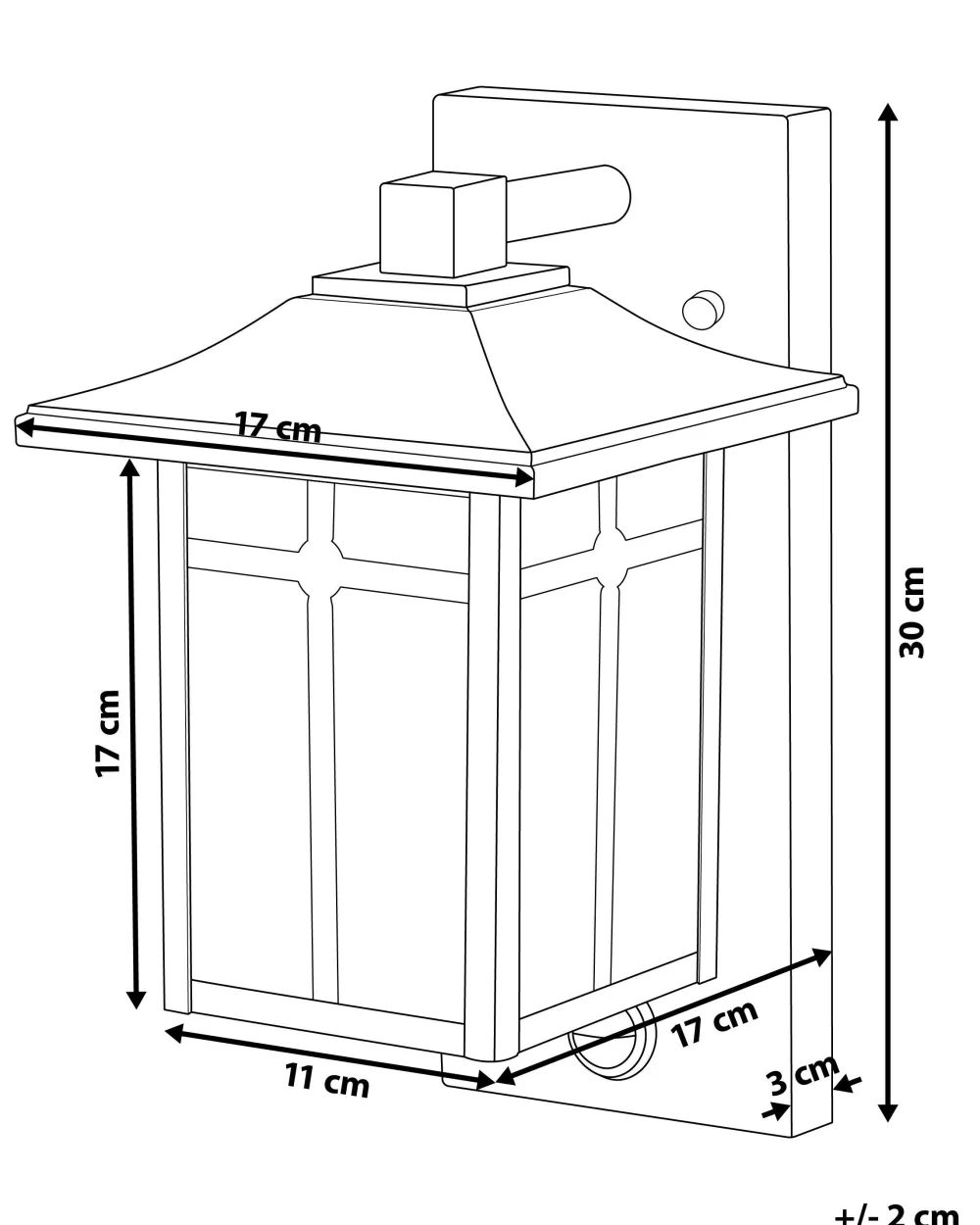 Valaisimet<Beliani Ulkoseinavalaisin Rauta Musta Teviot
