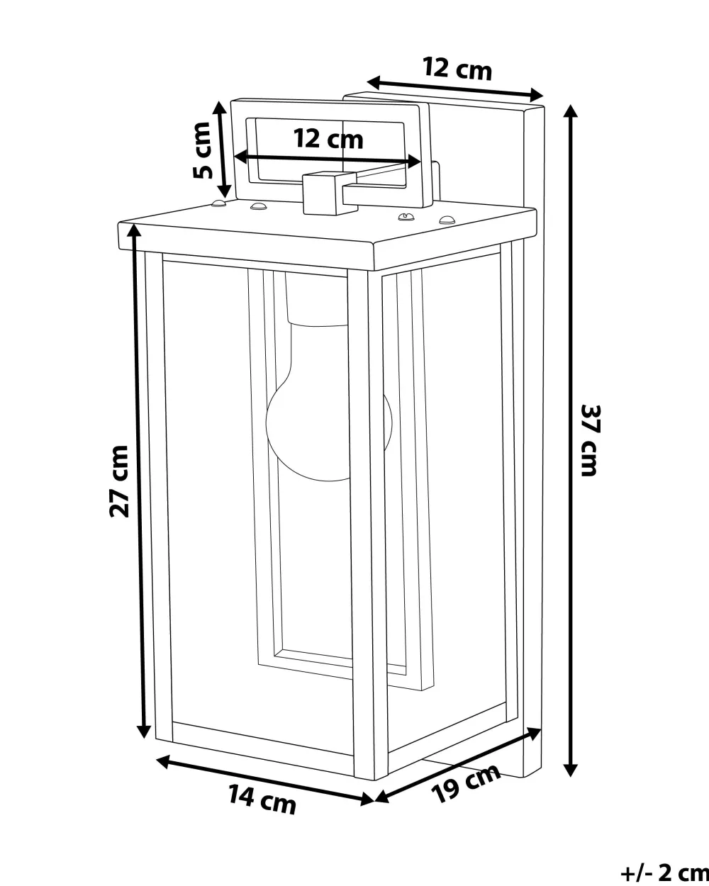 Valaisimet<Beliani Ulkoseinavalaisin Rauta Musta Gala