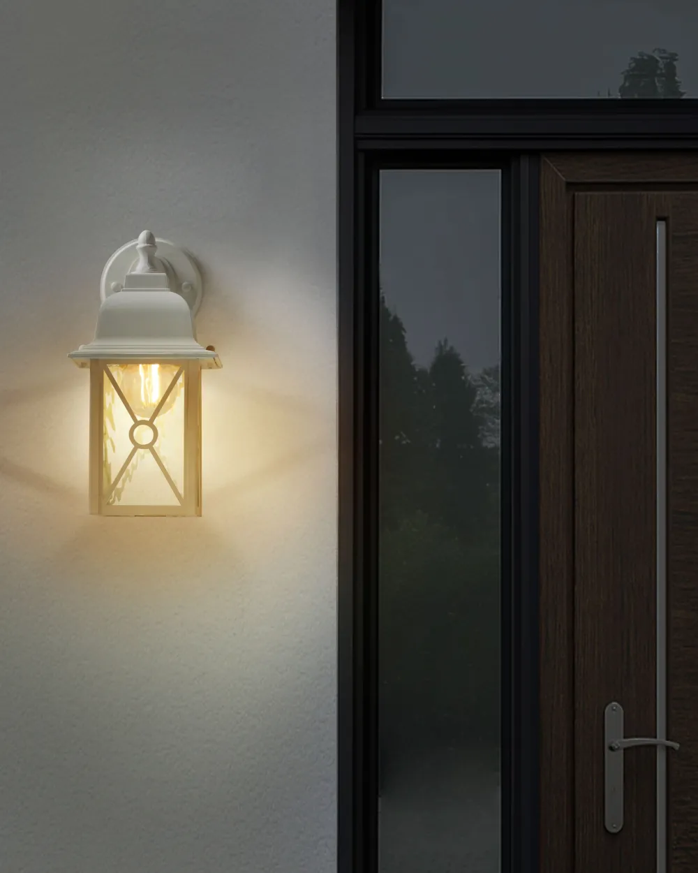 Valaisimet<Beliani Ulkoseinavalaisin Valkoinen Findon