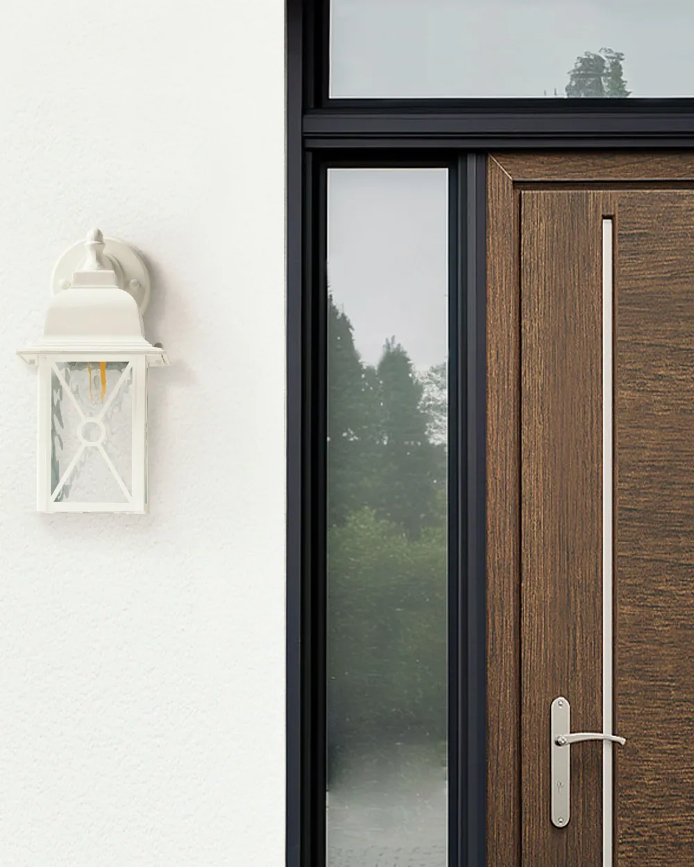 Valaisimet<Beliani Ulkoseinavalaisin Valkoinen Findon