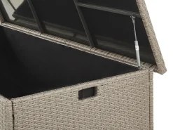 Shop Beliani UlkoSäilytyslaatikko Polyrottinki Ruskeanharmaa 770L Modena