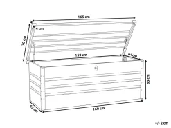 Flash Sale Beliani UlkoSäilytyslaatikko Teras Grafiitinharmaa 600L Cebrosa