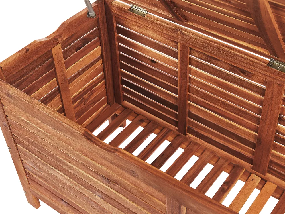 Cheap Beliani UlkoSäilytyslaatikko Tumma Akasiapuu 150L Riviera