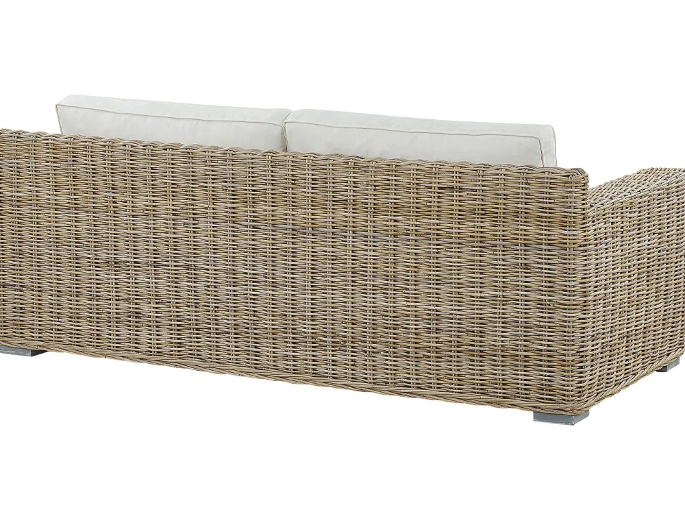 Ulkokalusteet<Beliani Ulkosohvasetti Rottinkinen Vaalea Ardea