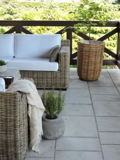 Ulkokalusteet<Beliani Ulkosohvasetti Rottinkinen Vaalea Ardea