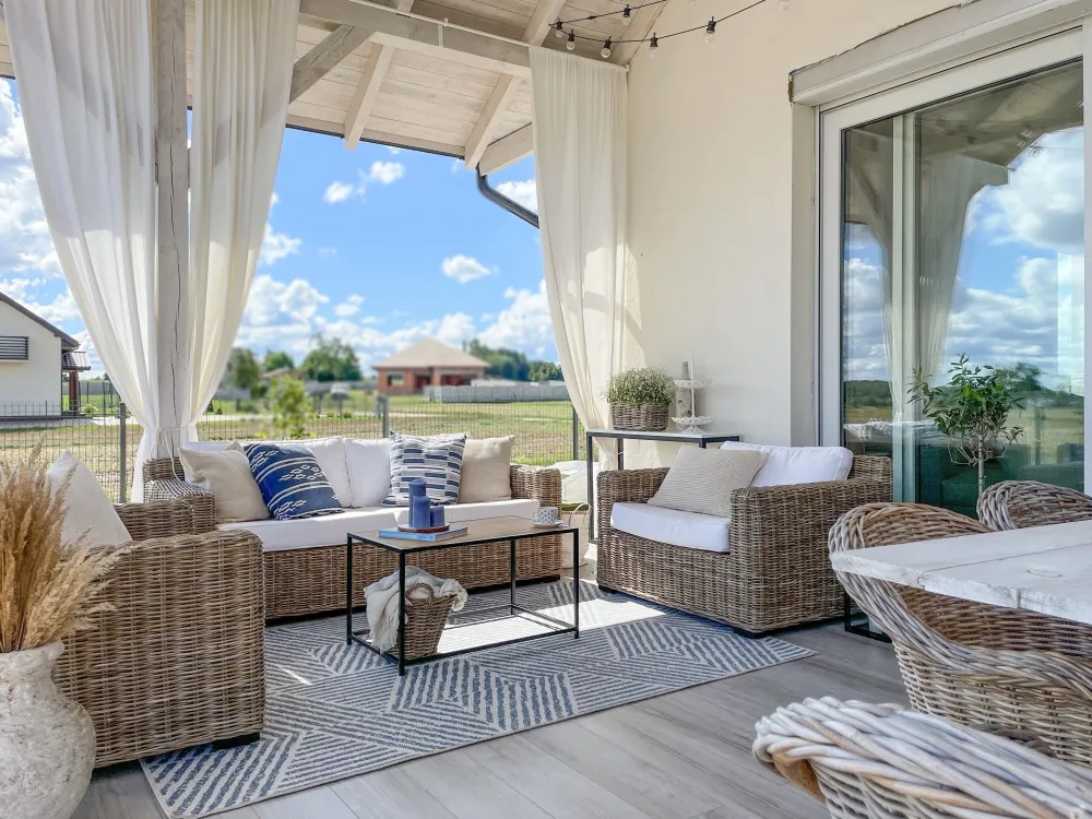 Ulkokalusteet<Beliani Ulkosohvasetti Rottinkinen Vaalea Ardea