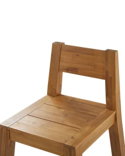 Store Beliani Vaalea Akaasiapuinen Puutarhatuoli 4 Kpl Livorno