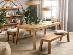 Ulkokalusteet<Beliani Vaalea Akaasiapuinen Puutarhapenkki 160 Cm Livorno