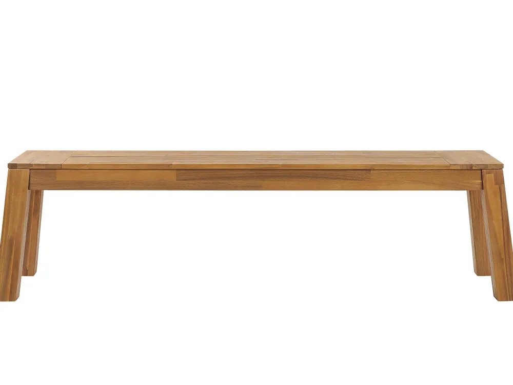 Ulkokalusteet<Beliani Vaalea Akaasiapuinen Puutarhapenkki 160 Cm Livorno