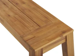 Ulkokalusteet<Beliani Vaalea Akaasiapuinen Puutarhapenkki 160 Cm Livorno