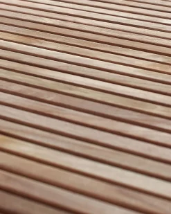 Ulkokalusteet<Beliani Vaalea Tiikkipuinen Puutarhatuolisetti 6 Kpl Viareggio