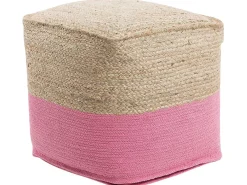 Lastenhuone<Beliani Vaaleanpunainen Juuttirahi 44 X 44 Cm Kirama