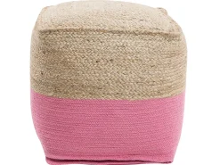 Lastenhuone<Beliani Vaaleanpunainen Juuttirahi 44 X 44 Cm Kirama