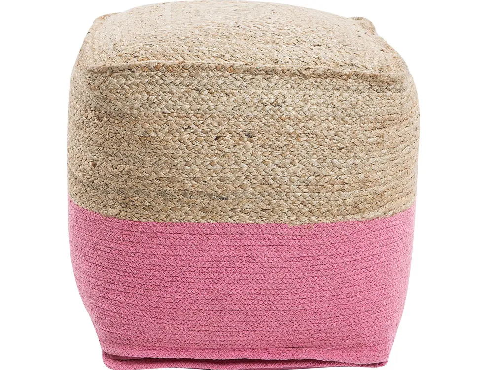 Lastenhuone<Beliani Vaaleanpunainen Juuttirahi 44 X 44 Cm Kirama