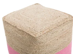 Lastenhuone<Beliani Vaaleanpunainen Juuttirahi 44 X 44 Cm Kirama