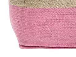 Lastenhuone<Beliani Vaaleanpunainen Juuttirahi 44 X 44 Cm Kirama