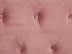 Sohvat<Beliani Vaaleanpunainen Samettiverhoiltu Sohvaryhma Chesterfield